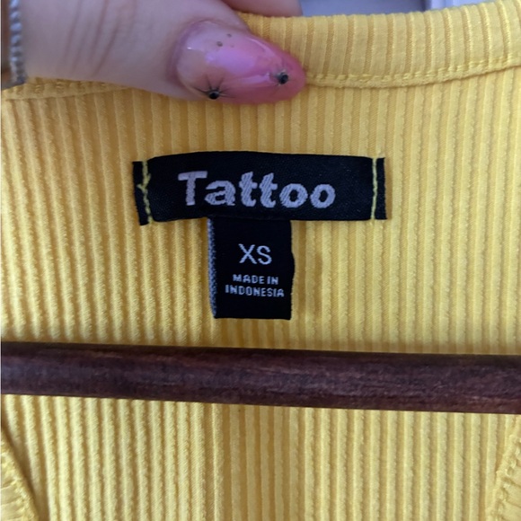 Yellow Ribbed Midi Dress - Picture 3 of 3